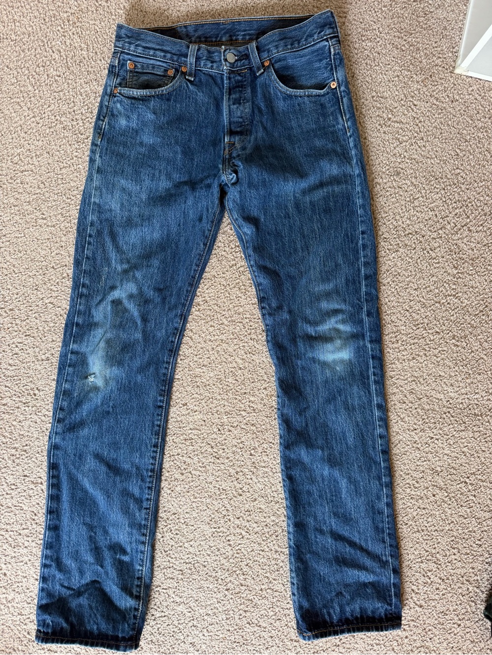 Men's 501 Slim Straight Indigo Jeans - Casual Everyday Denim